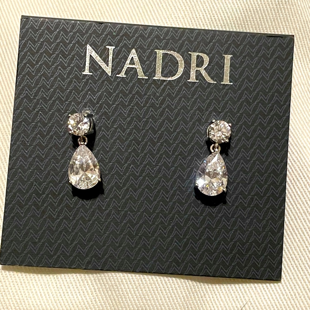 New Nadri Earrings Silver tone